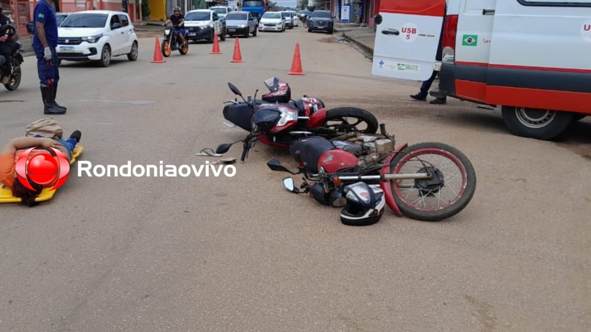 NA AMAZONAS: Batida entre duas motocicletas deixa casal gravemente ferido