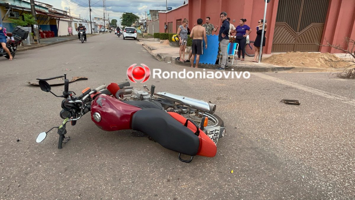 VÍDEO: Motociclista tem gravíssima fratura exposta em acidente