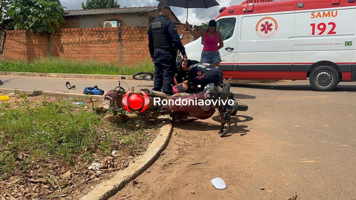 VÍDEO: Grave batida entre motos deixa dois seriamente feridos