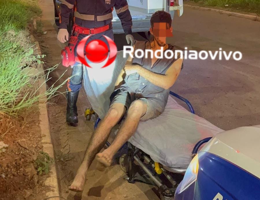 NO LAGOA: Motociclista é atacado com pauladas e tem veículo destruído