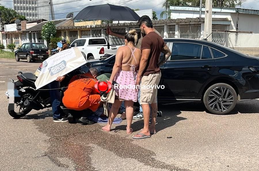 VÍDEO: Moto fica engatada em carro após grave acidente próximo ao MP