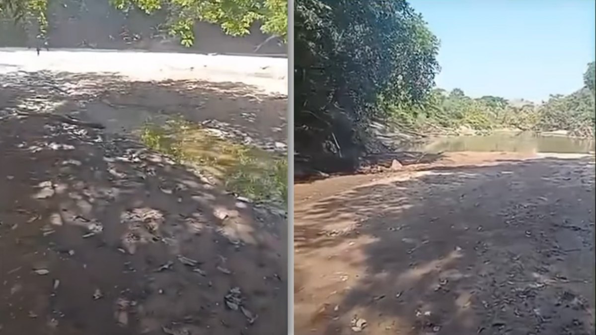 AFLUENTE DO MACHADO: Rio Urupá apresenta trecho seco próximo a Mirante da Serra