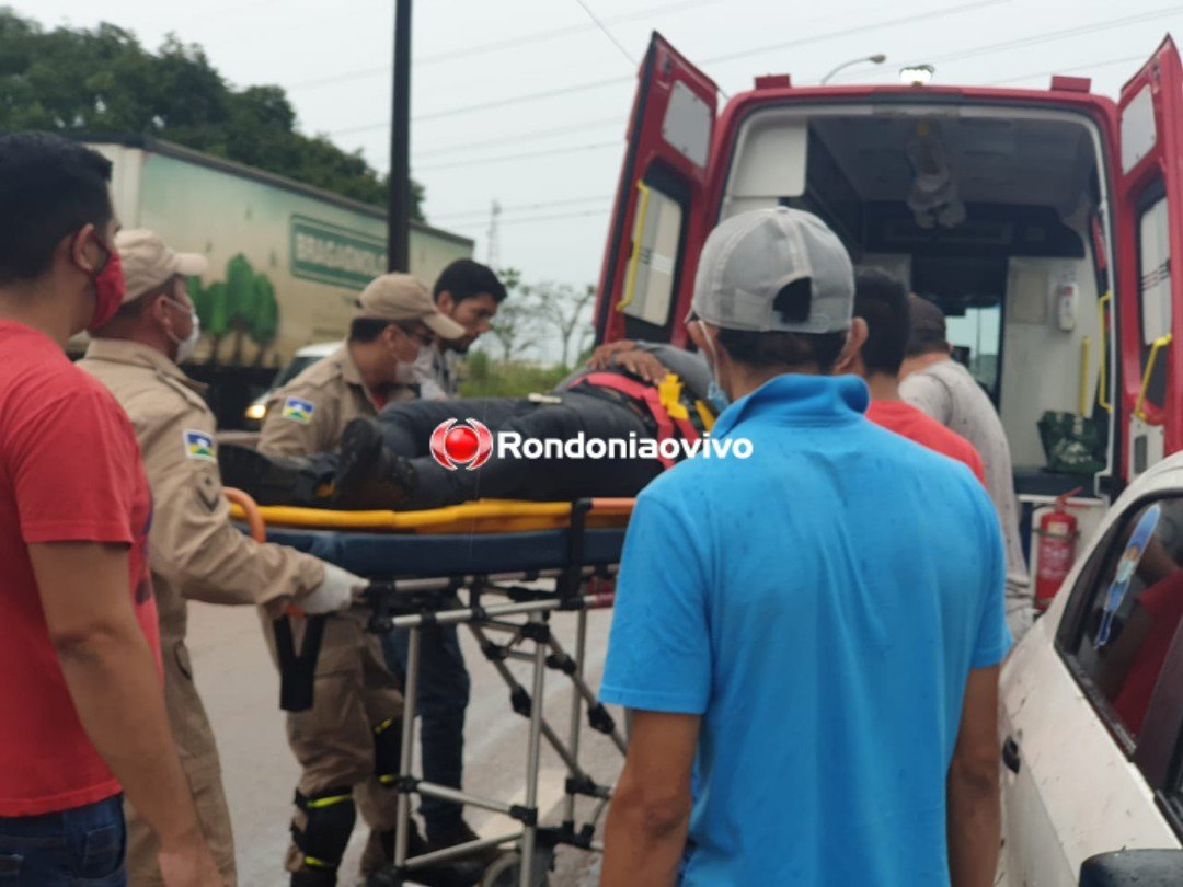 AQUAPLANAGEM: Motorista de aplicativo perde controle da direção e cai em ribanceira na BR-364