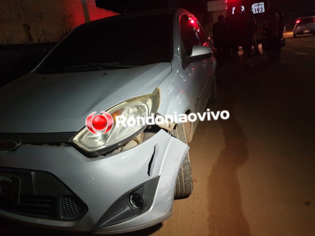 NA ROTATÓRIA: Casal fica gravemente ferido após ser atropelado por carro na zona Leste