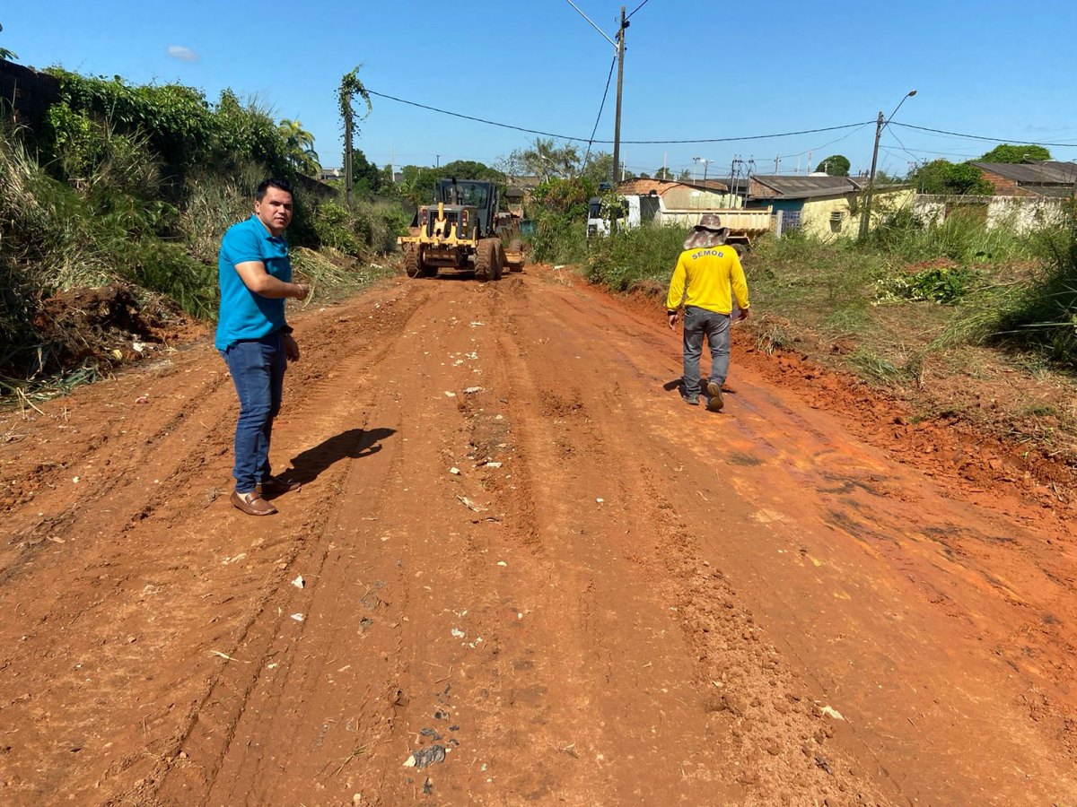 OBRAS: Ruas da zona sul recebem paliativo a pedido do vereador Edimilson Dourado