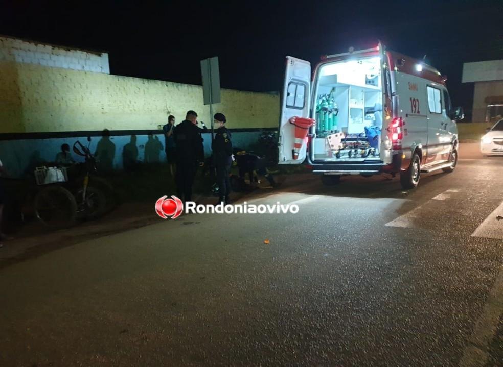NA ROTATÓRIA: Casal fica gravemente ferido após ser atropelado por carro na zona Leste