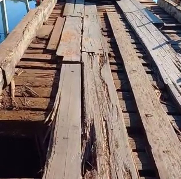 LAMENTÁVEL: Morador de Guajará-Mirim denuncia situação de pontes da EFMM na BR-245