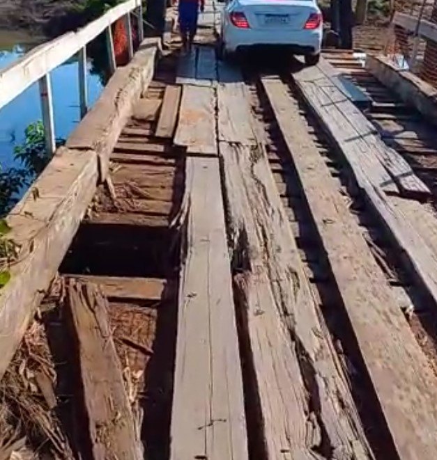 LAMENTÁVEL: Morador de Guajará-Mirim denuncia situação de pontes da EFMM na BR-245