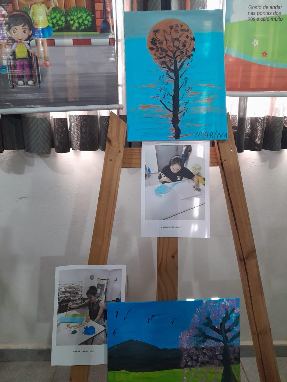 Exposição de artes marca Semana da Diversidade e Inclusão na Escola Eduardo Lima e Silva