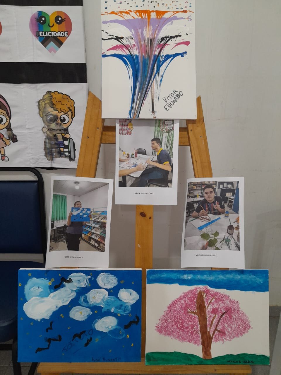 Exposição de artes marca Semana da Diversidade e Inclusão na Escola Eduardo Lima e Silva