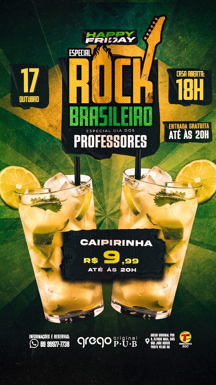 FEIJOADA E ROCK: Confira a agenda semanal do Grego Original Pub