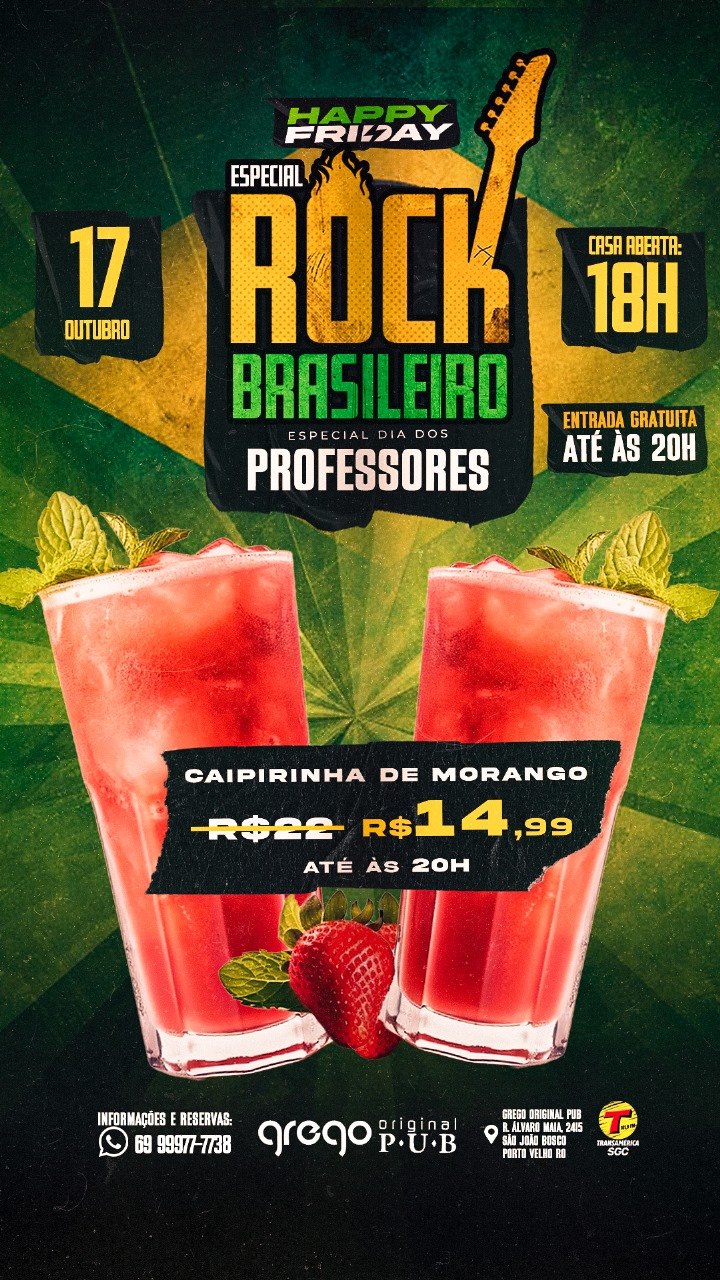 FEIJOADA E ROCK: Confira a agenda semanal do Grego Original Pub