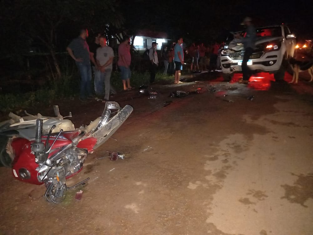 TRÁGICO: Motociclista morre após colisão frontal com caminhonete S10