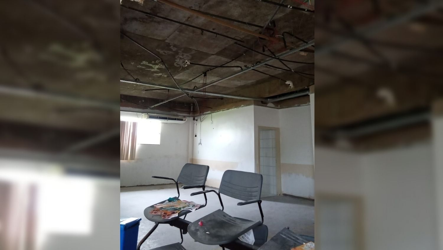 DESCASO: Forro da Policlínica Oswaldo Cruz cai em Porto Velho