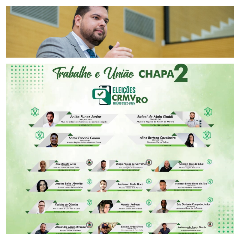 DISPUTA: Jean Oliveira parabeniza a chapa vencedora nas eleições do CRMV-RO