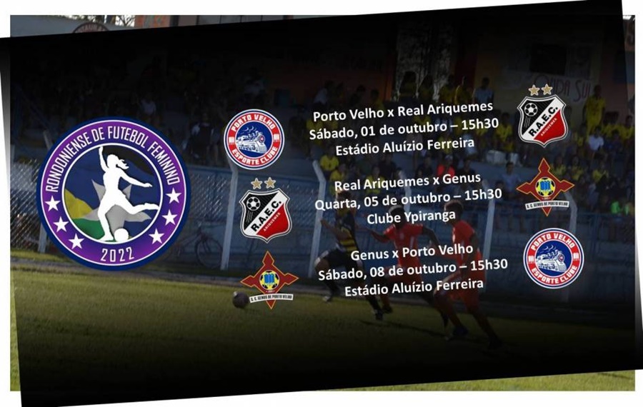 JOGOS: FFER divulga tabela do Campeonato Rondoniense de Futebol Feminino 2022