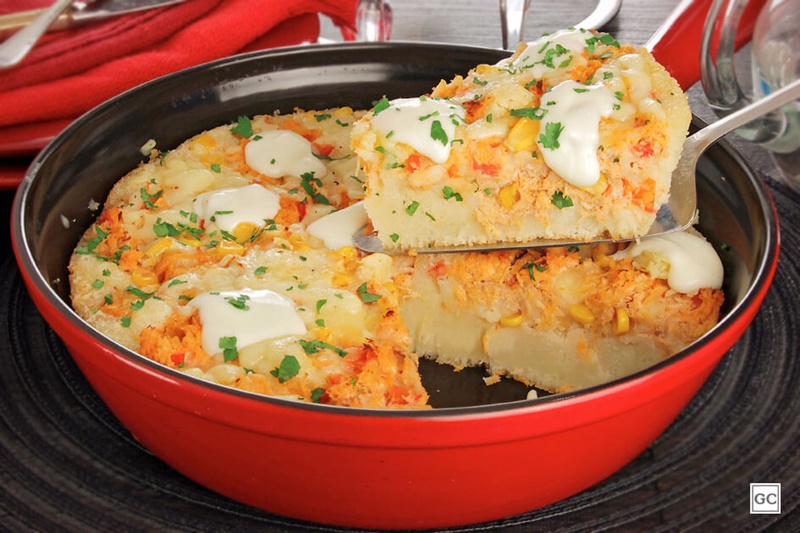 RECEITA: Aprenda a fazer uma deliciosa torta de frigideira com recheio de frango