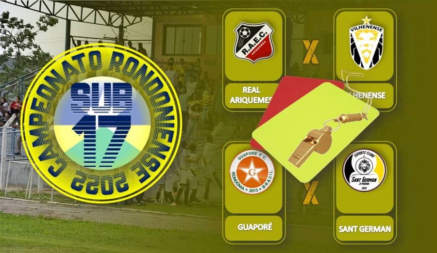 JOGOS: Árbitros são escalados para as semifinais do Campeonato Rondoniense Sub-17
