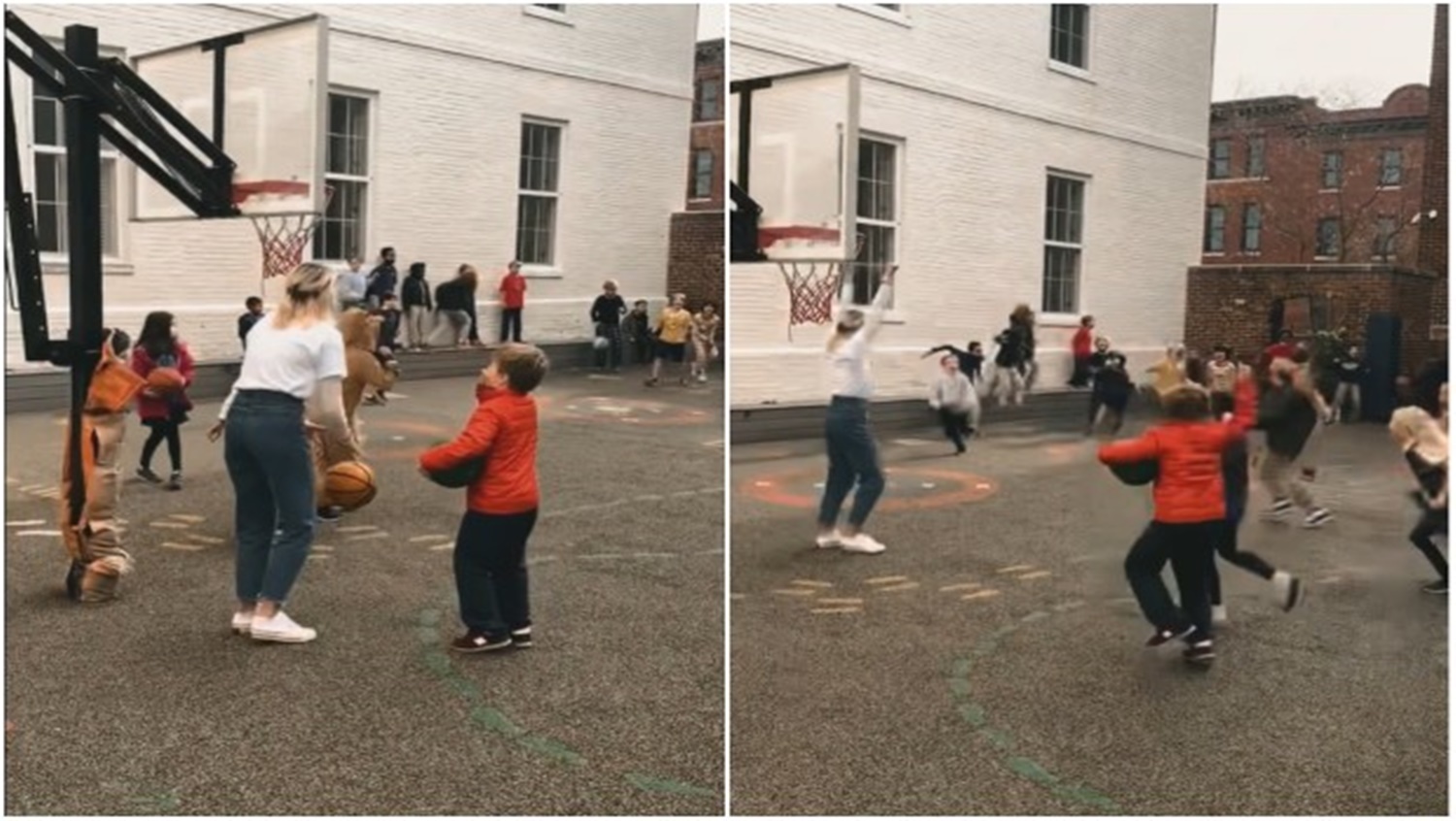 TRÊS PONTOS: Vídeo de alunos celebrando cesta de professora faz sucesso na net