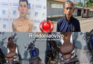 AÇÃO DO 1° BATALHÃO: Dupla é presa com duas motocicletas roubadas em Porto Velho