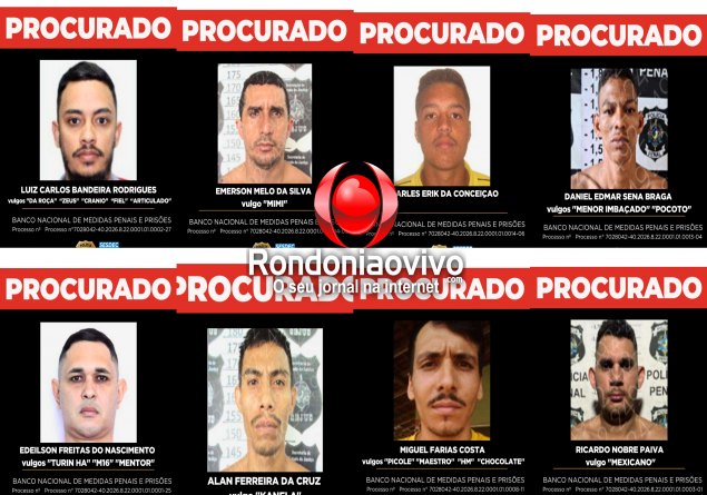 ORGANIZAÇÃO CRIMINOSA: Polícia divulga imagens de foragidos da Operação Audácia