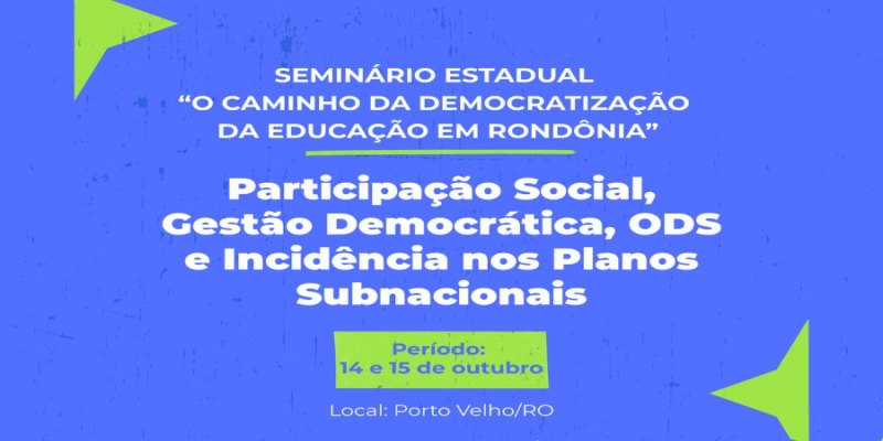 GRATUITO: Seminário em Porto Velho debate planos de educação inclusiva e os desafios