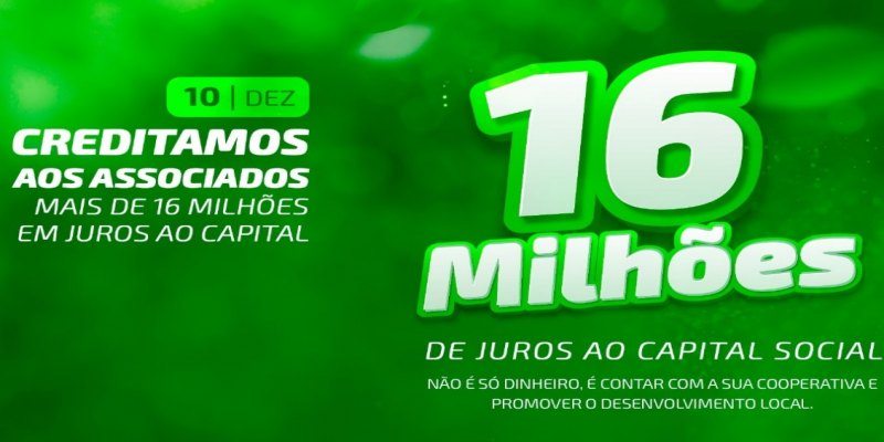 SICREDI UNIVALES: Associados recebem mais de R$16 milhões em juros ao Capital Social
