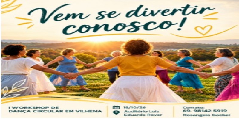 VILHENA: Cidade recebe 1º Workshop de Dança Circular neste domingo
